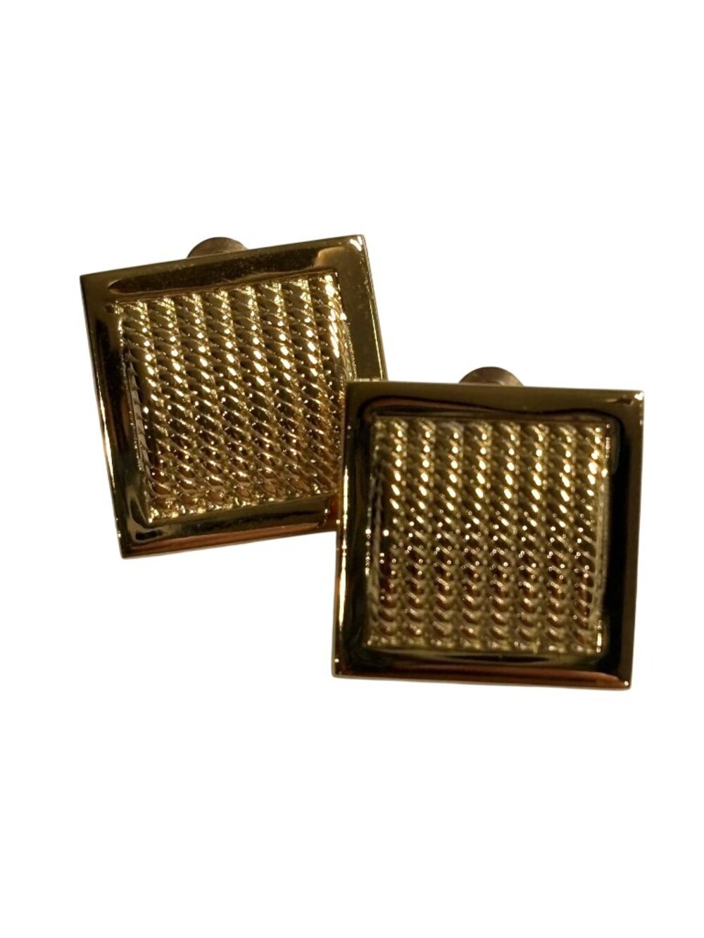 MEFYE Gold-Toned Retro Square Earrings